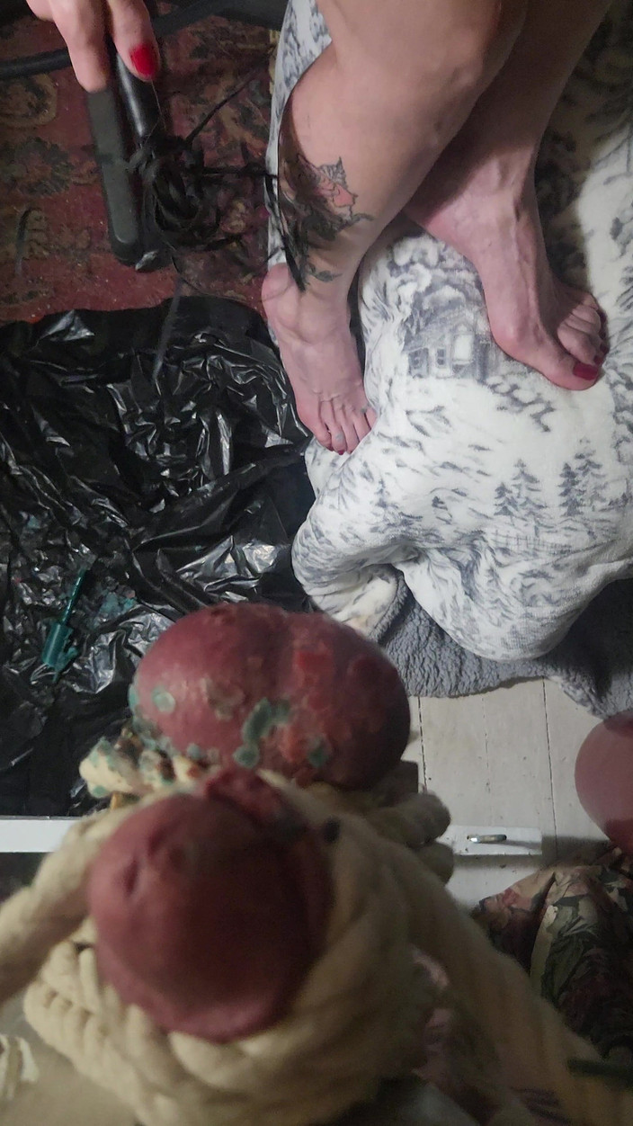 Goode Girl: Goode Girl Flogging Balls by Candle Light Pt2