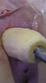 Wide Open Cocked Pussy Mechanically Fucked From Very Close 3