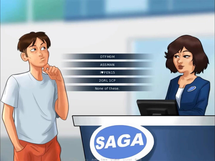Cartoon Play: Summertime Saga part 86 - mengongkek awek remaja di bawah selimut