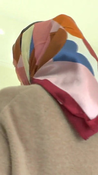 Beautiful Satin Headscarf Demonstration, JOI Lady Victoria Valente