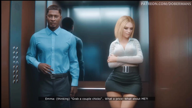Sexgamer: 我在办公室电梯里操我的热辣老板