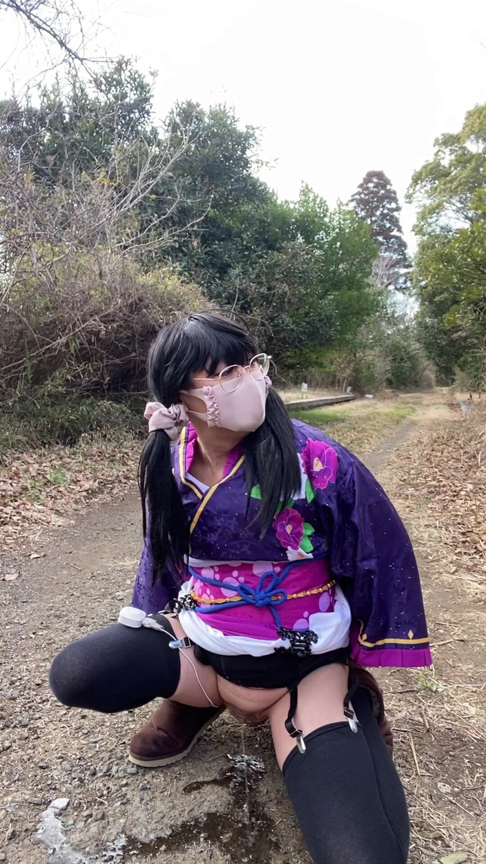 megu2002: No.112 die phantom-Kimono-Schönheit, die in der Winterlandschaft erscheint ein transvestã¤nter...