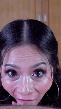 Goofy Wide Rolling Eyes Deepthroat POV