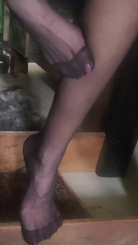 Goode Girl Black Pantyhose Foot Worship POV JOI