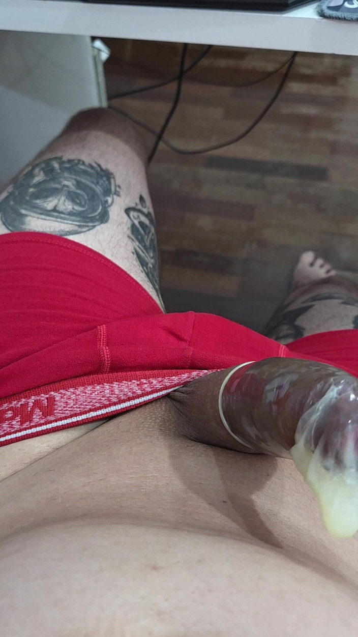 Lkdick8: Leche dentro del condón