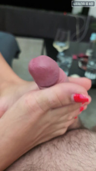 Funny Footjob!