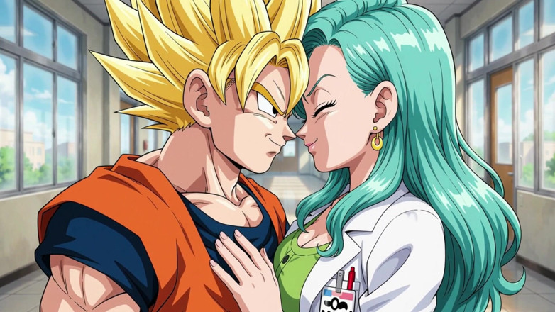 Sdanimacionescol: Goku nutzt die Tatsache, dass Vegeta nicht da ist, um...
