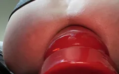 Huge Dildo and Butt Pluck Stretch My Ass