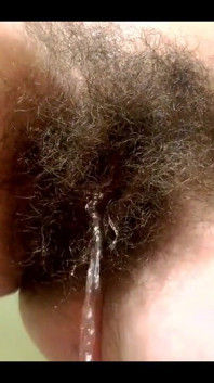 Pee with Pussy Wide Open in Close-up