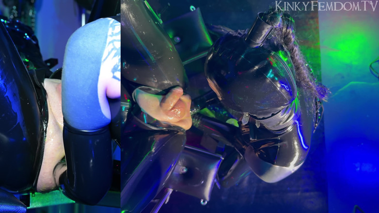 KinkyFemdomTV: Pesante doppio fisting in gomma uccelli occhi 4k ft mistress lunatika