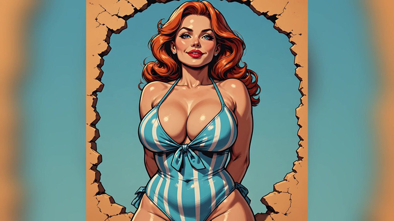 AI Porn: Ragazze tettone in costume da bagno Art