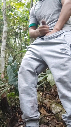 Hornyboy2058: Jag går genom skogen, jag hamnar onanerar, jag nästan cum...
