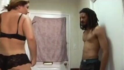 First Black Sexperience: Black dude loves to bend over this thick white slut...