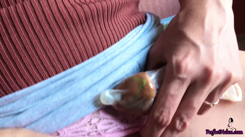 PerfectHelen: Horny babe, 1 month without sex, masturbates with plasticine figures and...
