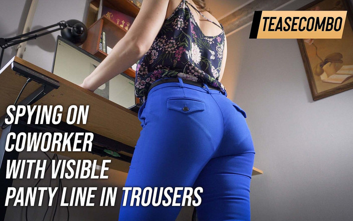 Teasecombo 4K: Guardando il collega con la linea di mutandine visibile in...