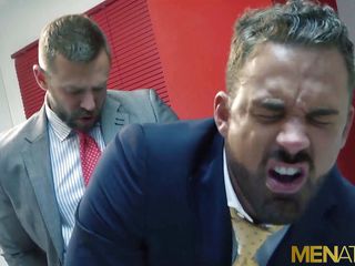 Menat Play: MENATPLAY - Bottom hunk in suit Logan Moore anal fucked hard