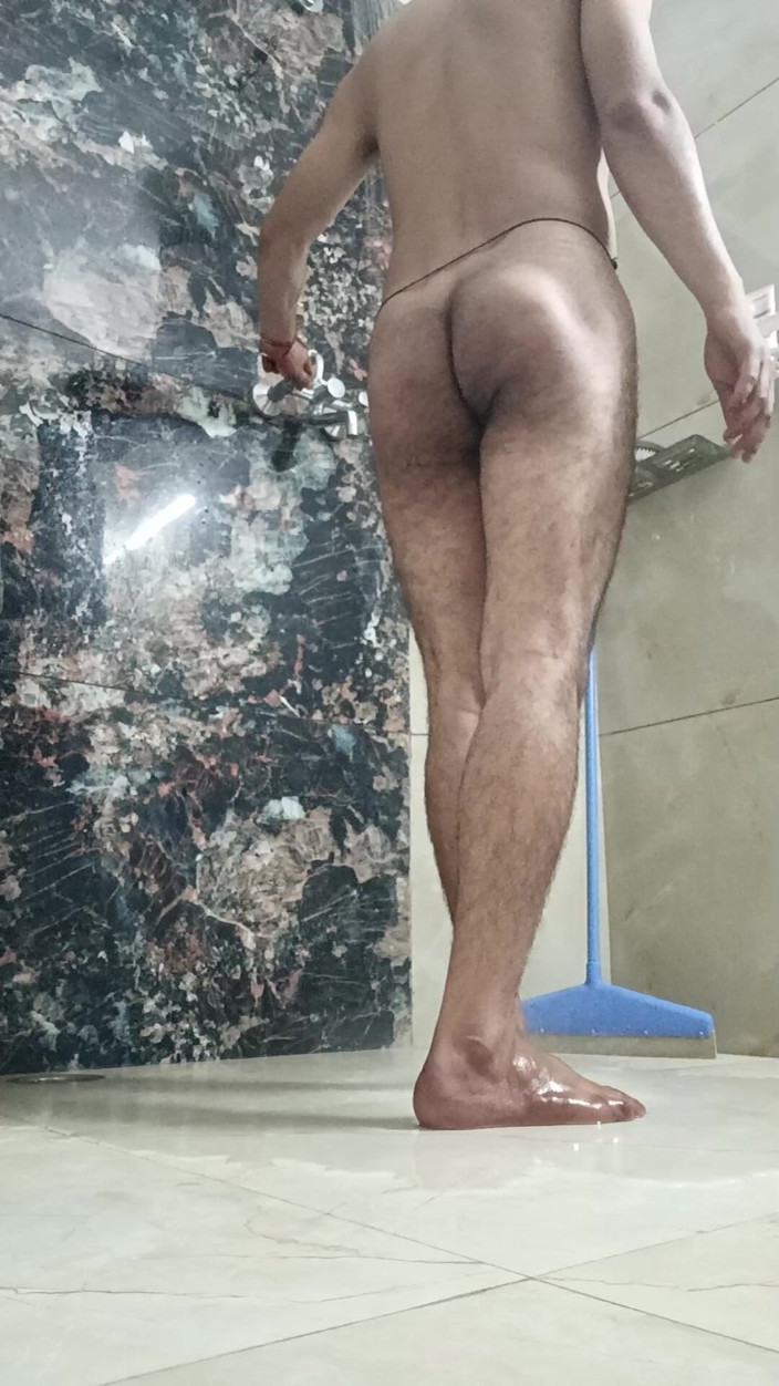 Rajasthani-old-lover: Indyjski Desi Man cieszyć się pokazem prysznic