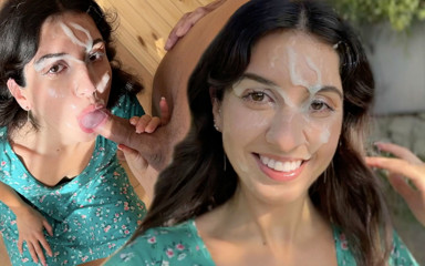 Katty West: Vesnická coura kouří tři penisy a dostane hodně semene na...