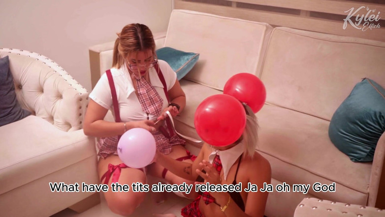 Kylei Ellish: Thổi phồng với bóng bay và cọ xát để bật bạn...