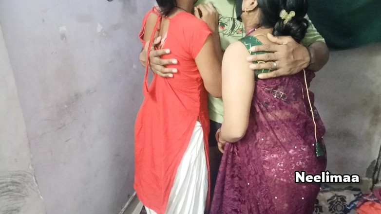Neelimaa: Indian Best Threesome Sex First Time Two Girls and One...