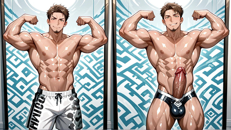 Erotic Man: Ai pria berotot dengan minyak seksi