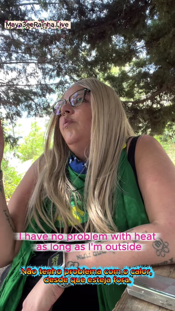 Goddess Maya3ee Rainha: Brazilská bbw milf bohyně kouření rituál v přírodě