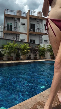 Sfw Playing About in Our Swimming Pool