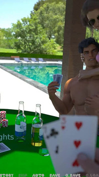 Meine italienische heiße ehefrau: ehemann spielt poker mit seinen freunden, während seine heiße ehefrau um sie im bikini herumtet - episode 15