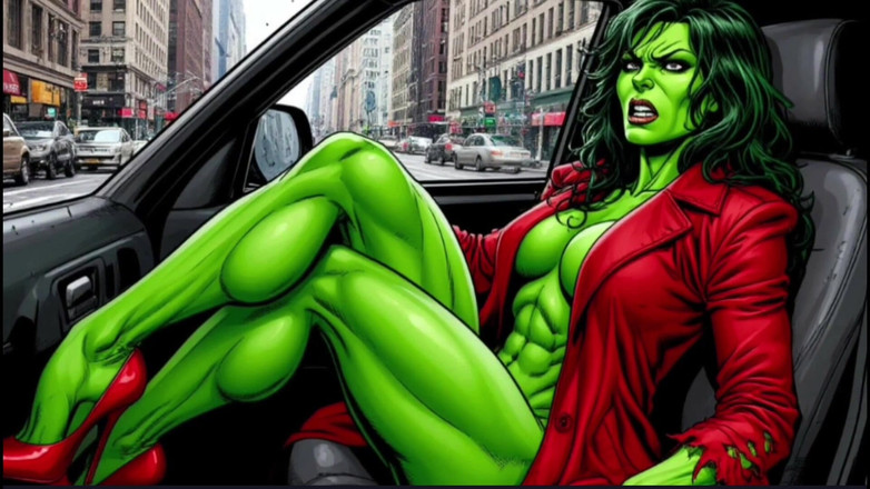 Octopussy Lovers Club: Ona hulk. Sex v autě. Dospělé komiksový kreslený film.