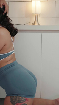 Big-bottomed MILF Fucks Her Stepson in Her Kitchen