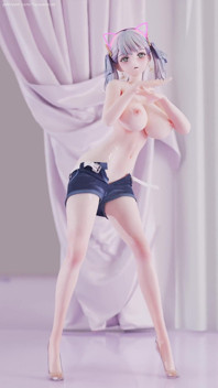 [mmd] Naruto tide Imashio aoa - Heart Qi b ultra shorts belly pocket striptease