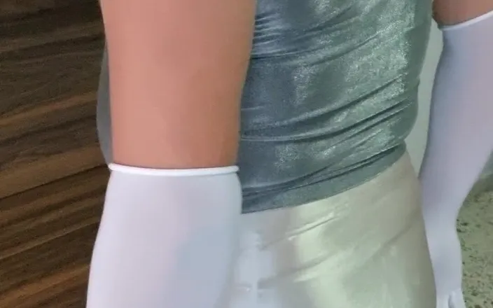 Sexy shinny clothes: Satin and Licra Skirt and Top 1