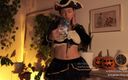 Effy Loweell studio: Effy vestida de pirata graba contenido sexy, se pone en...