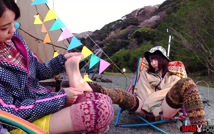 Japan Fetish Fusion: Saku Kurosaki’s Sweaty Toes on Fuka Nagano’s Tongue. That Taste...