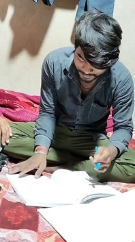 Indian Desi Village młodszy student i młody masterji