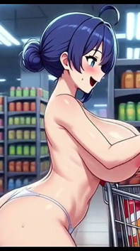 Grappige grappen en borsten in supermarkt, Ai-animatie
