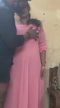 Sexy Indian Chubby Bhabhi in See-through Pink Gown - Massive Ass & Curvy Body Reveal