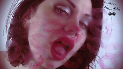 Goddess Misha Goldy: Sensual red kisses