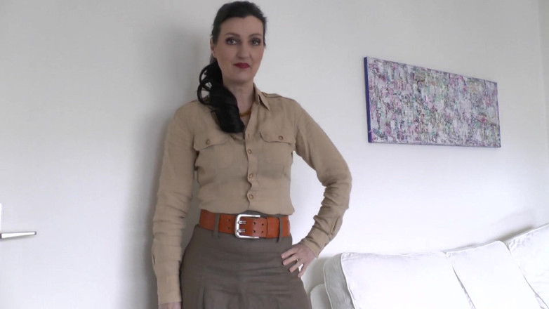 Lady Victoria Valente: Exciting Belt Try-on with a Linen Skirt, Part 3, Lady Victoria...