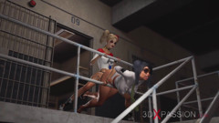 3dxpassion: जेल में रफ सेक्स! Harley Quinn महिला जेल गार्ड की जोरदार चुदाई करती है