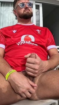 Wanking My Big Cock on the Balcony