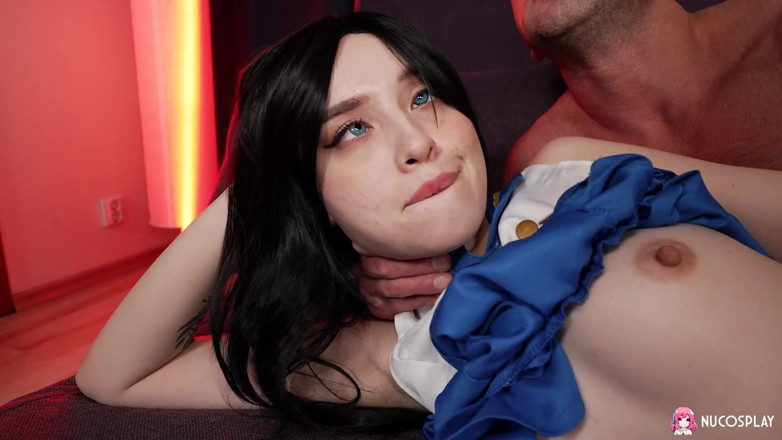 Nu Cosplay: Karolina Geiman's Tiny Cock Sleeve Body Got Covered in Cum