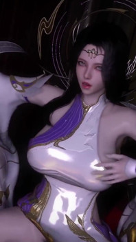 3d milf calda che indossa abito sexy è stata scopata così duramente