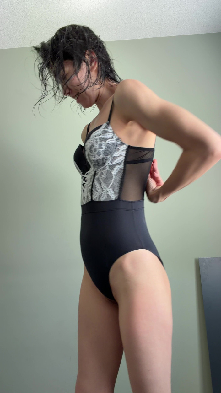 Ms_Emmy_Lynn: Sexy Outfit of the Day Lingerie Bodysuit &amp; Jean Shorts