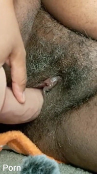Stimulating My Clit Riding Big Dildo