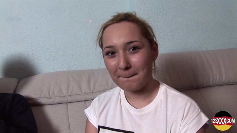 123XXX - 100% Amateurs: German Teen with Perky Boobs Gets Her Mouth Filled