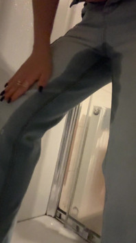 I Put on Blue Jeans and They Got Wet From My Squirt and It Looks so Beautiful! Look at My Horny Jeans