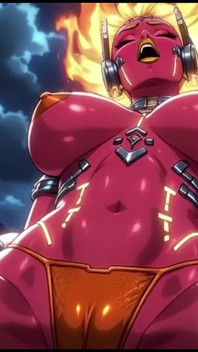 94. Pose seksi si iblis hot dengan api (animasi ai)