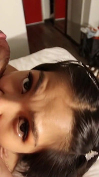 Tiny Asian Yumi Blowjob and Facial