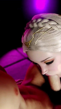 Seksowna Blondynka Elf Party Sex oralny